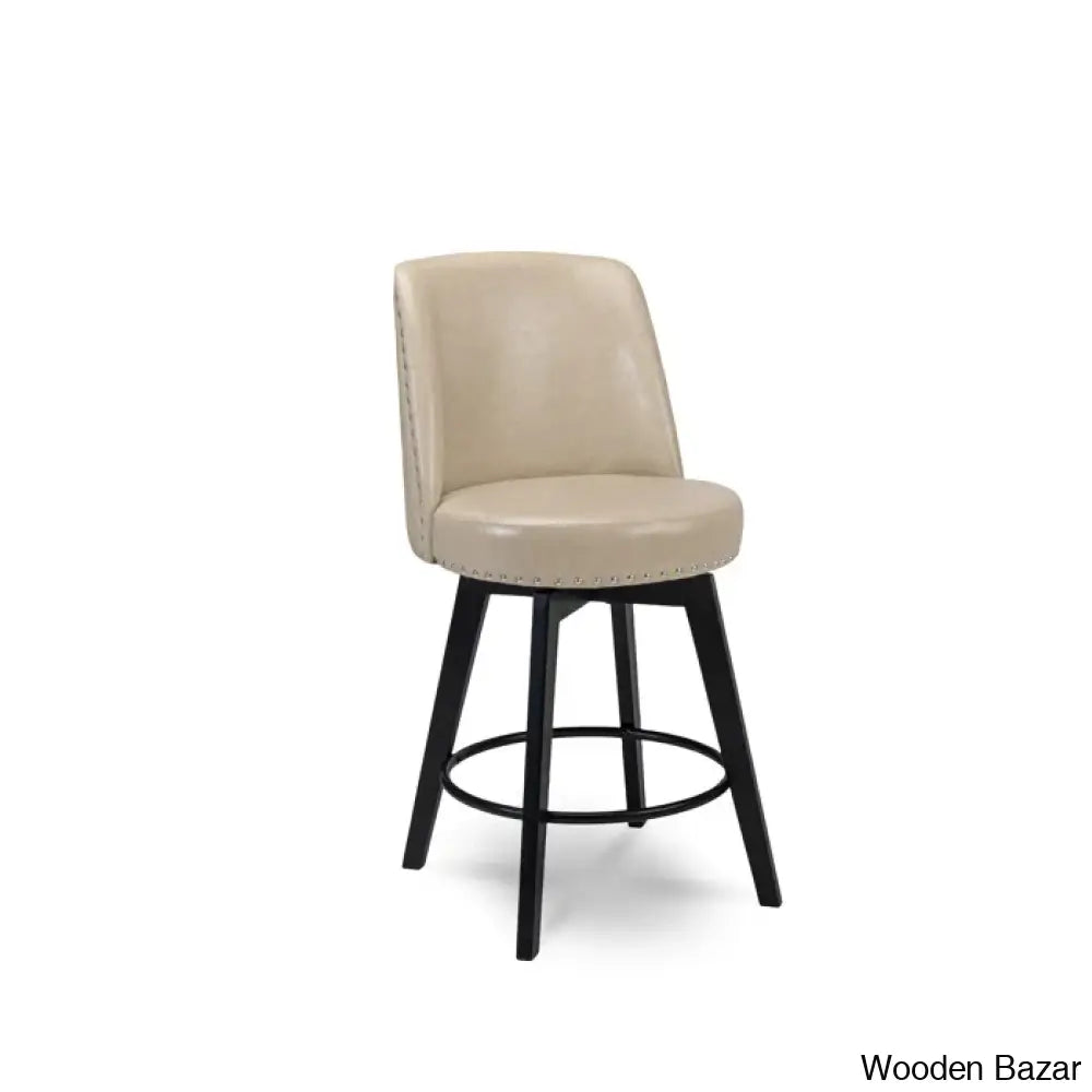 Griggstownz Swivel Upholstered 26’’ Counter Stool (Set Of 2)