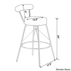 Grotoni Swivel Upholstered Counter And Bar Stool With Metal Frame (Set Of 2)