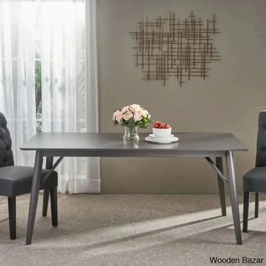 Grove New Exotic Teak Wood Dining Table For 6 - Wooden Bazar Grey