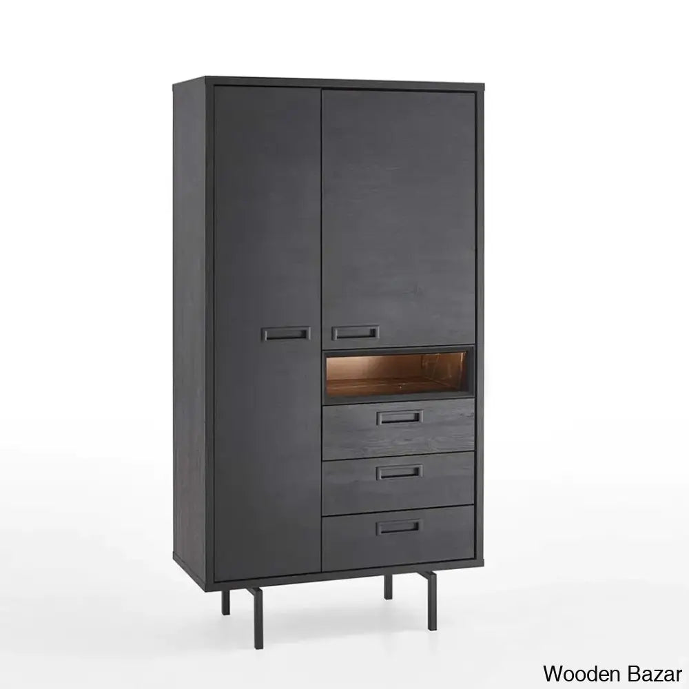 Grover Timeless Treasures Solid Wood Toledo Large Storage Cabinet