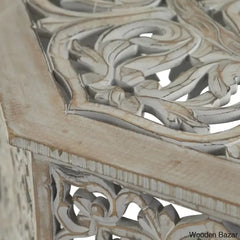 Guillermo Wood Intricately Made Carved Floral Coffee And Center Table W/ Hollow Interior