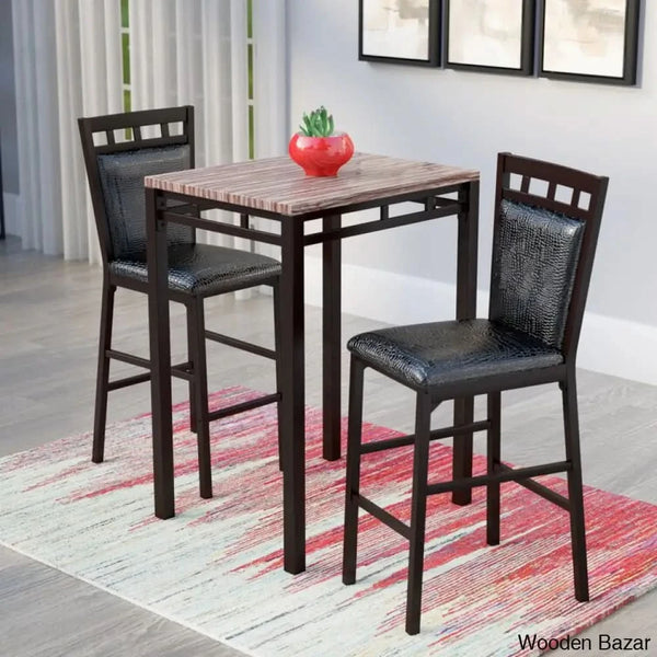 Gulledge Person Bar Height Dining Table Set – Wooden Bazar