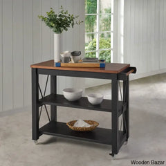 Gunas Solid Wood Kitchen Cart Trolley Cart Cabinet Kitchen Island With Storage