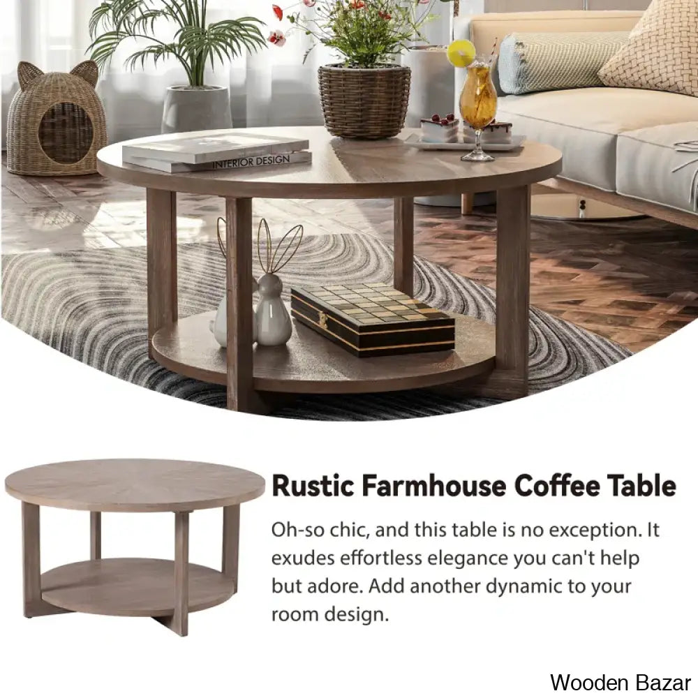 Gunnisoni Cross Legs Coffee And Center Table With Storage