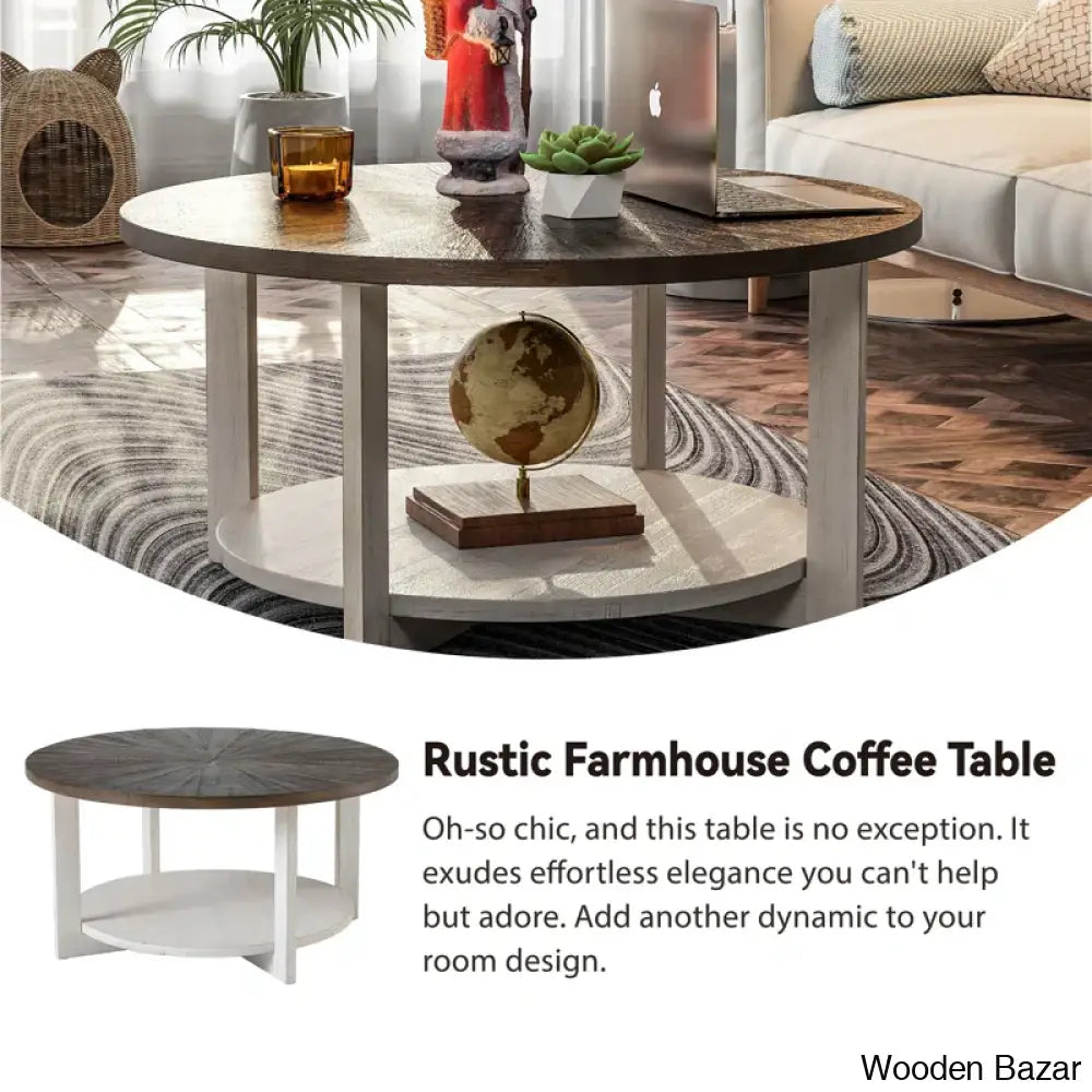 Gunnisoni Cross Legs Coffee And Center Table With Storage