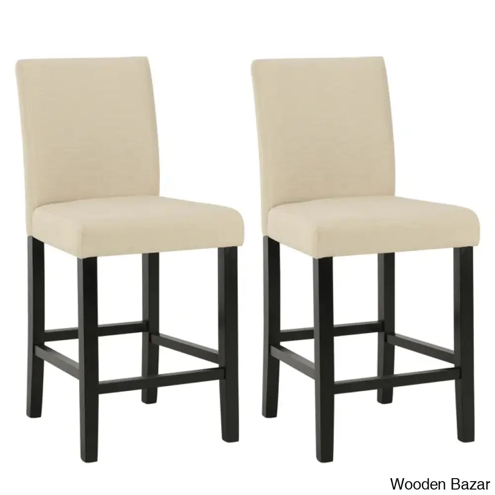 Gurrolaz Swivel Solid Wood 25’’ Counter And Bar Stool (Set Of 2)