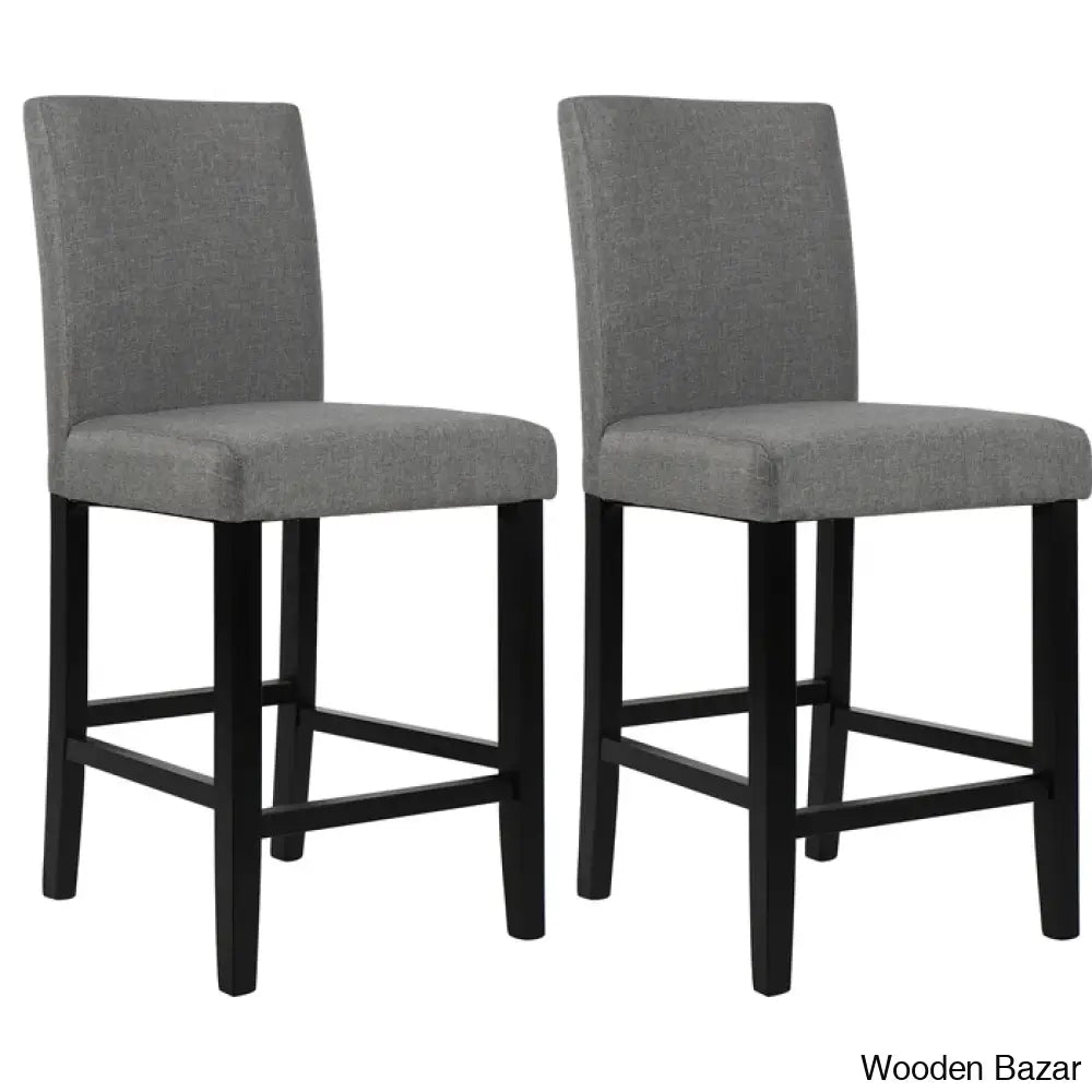 Gurrolaz Swivel Solid Wood 25’’ Counter And Bar Stool (Set Of 2)