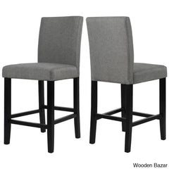 Gurrolaz Swivel Solid Wood 25’’ Counter And Bar Stool (Set Of 2)