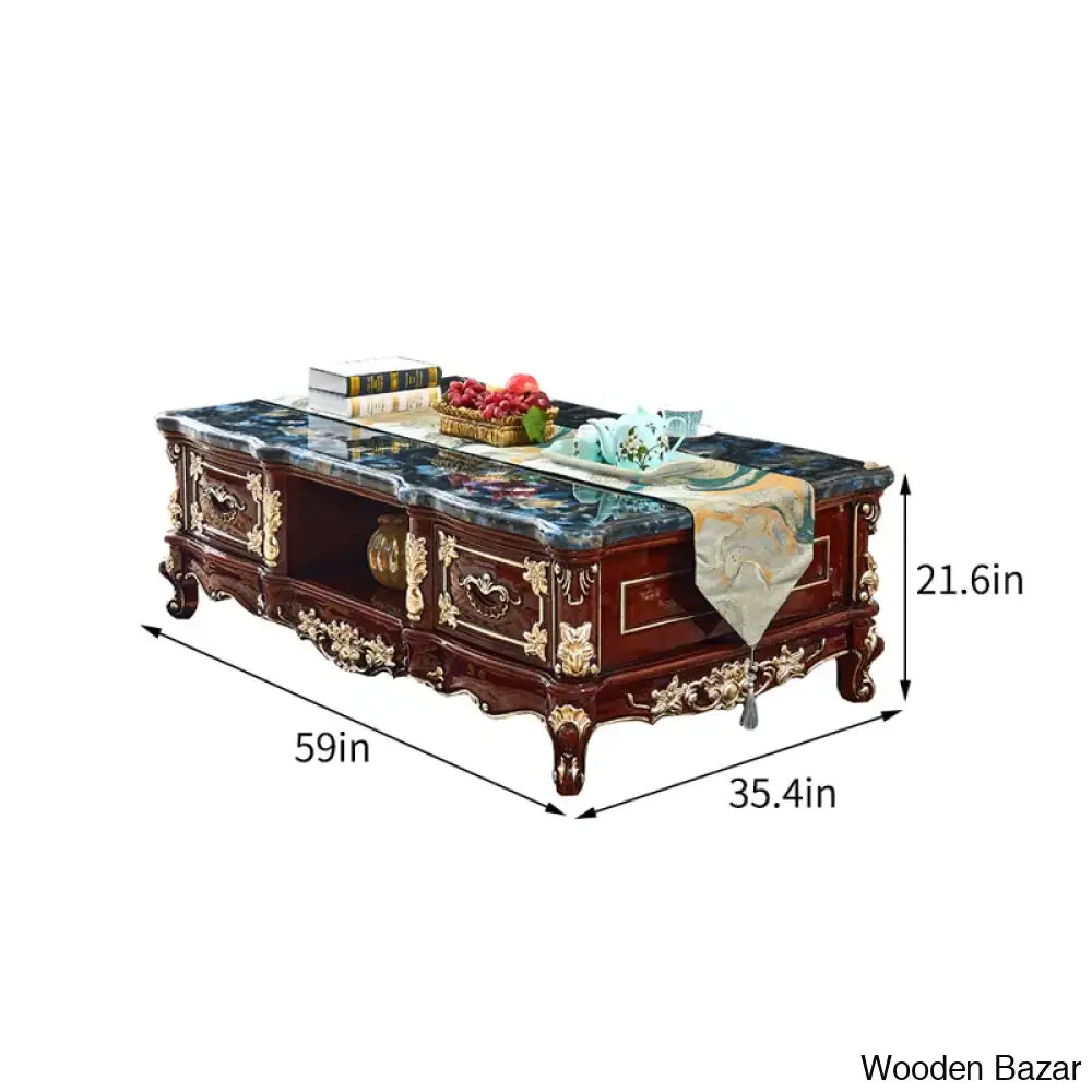 Gwe European Neoclassical Coffee And Center Table