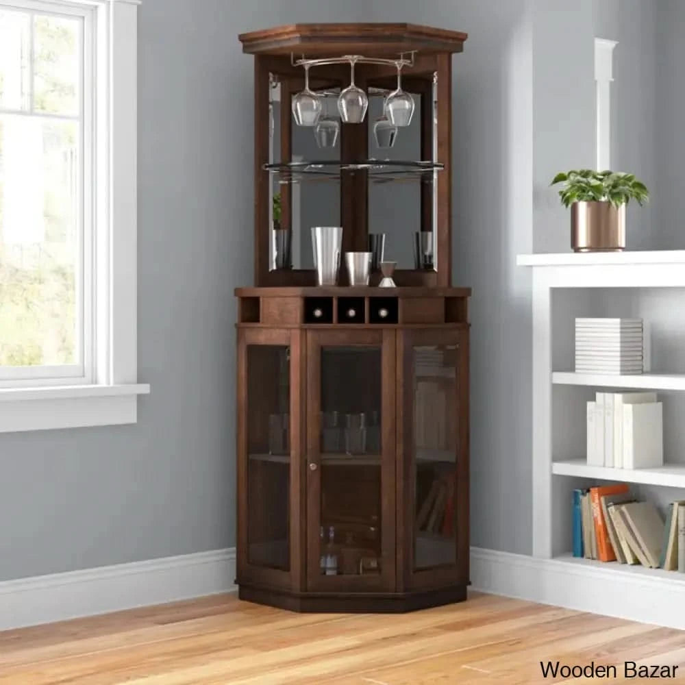 Wine Rack With Corner Hutch
