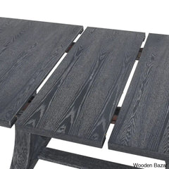 Hadden 6 Seater Wooden Solid Wood Trestle Dining Set