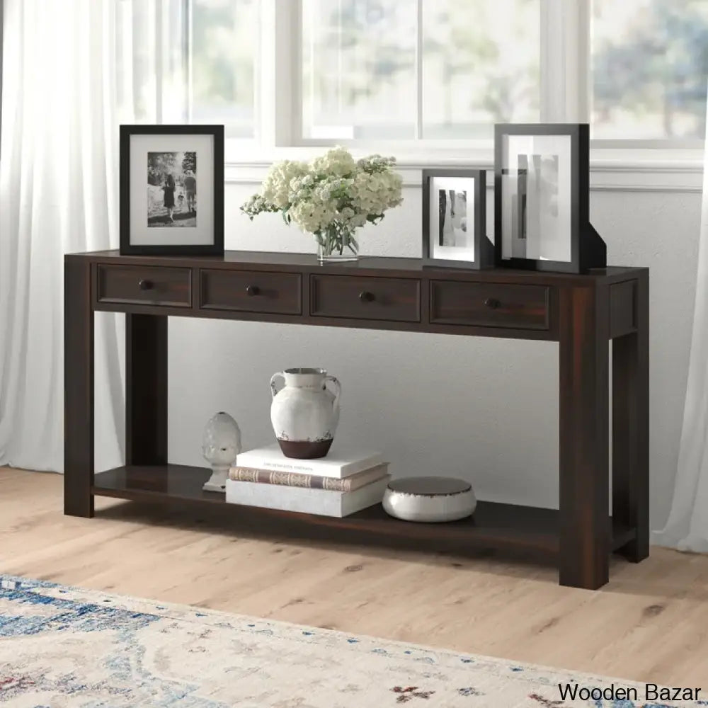 Light Mango Wood Side Table - Console Table