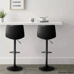 Halimaz Swivel Upholstered Adjustable Height Counter And Bar Stool With Metal Frame (Set Of 2)
