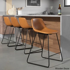 Hambrooko Swivel Bar & Counter Stool (Set Of 4) Whiskey Brown / (30’’ Seat Height)