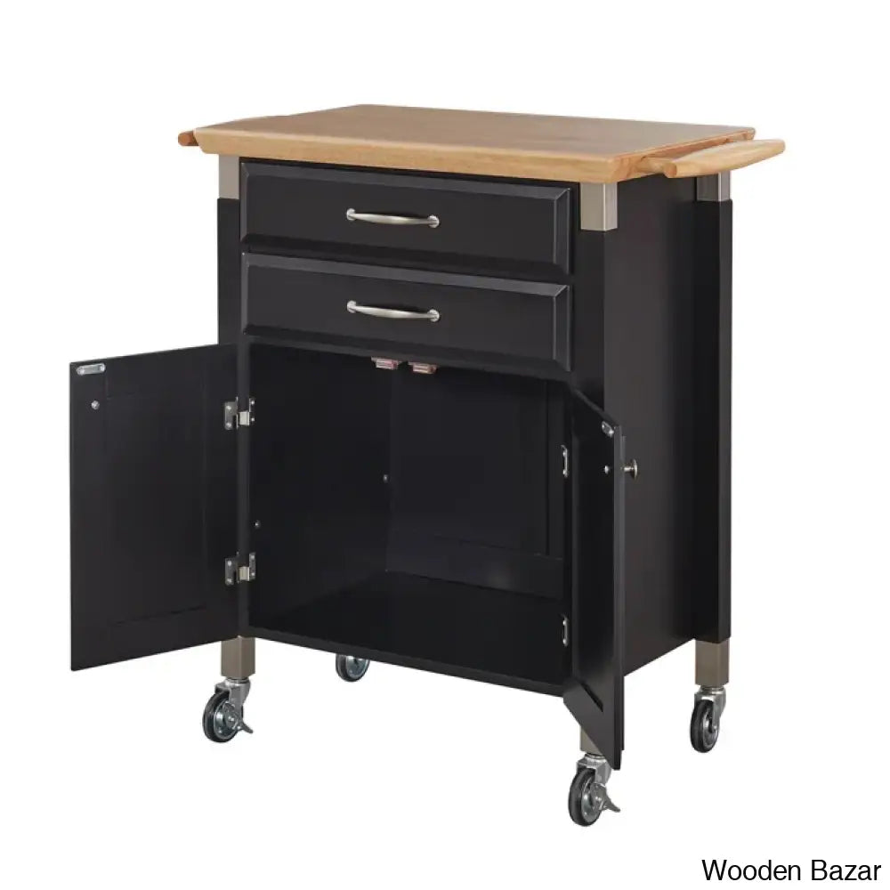 Hamilton Wood Kitchen Cart Trolley Cart Cabinet Kitchen Island With Storage