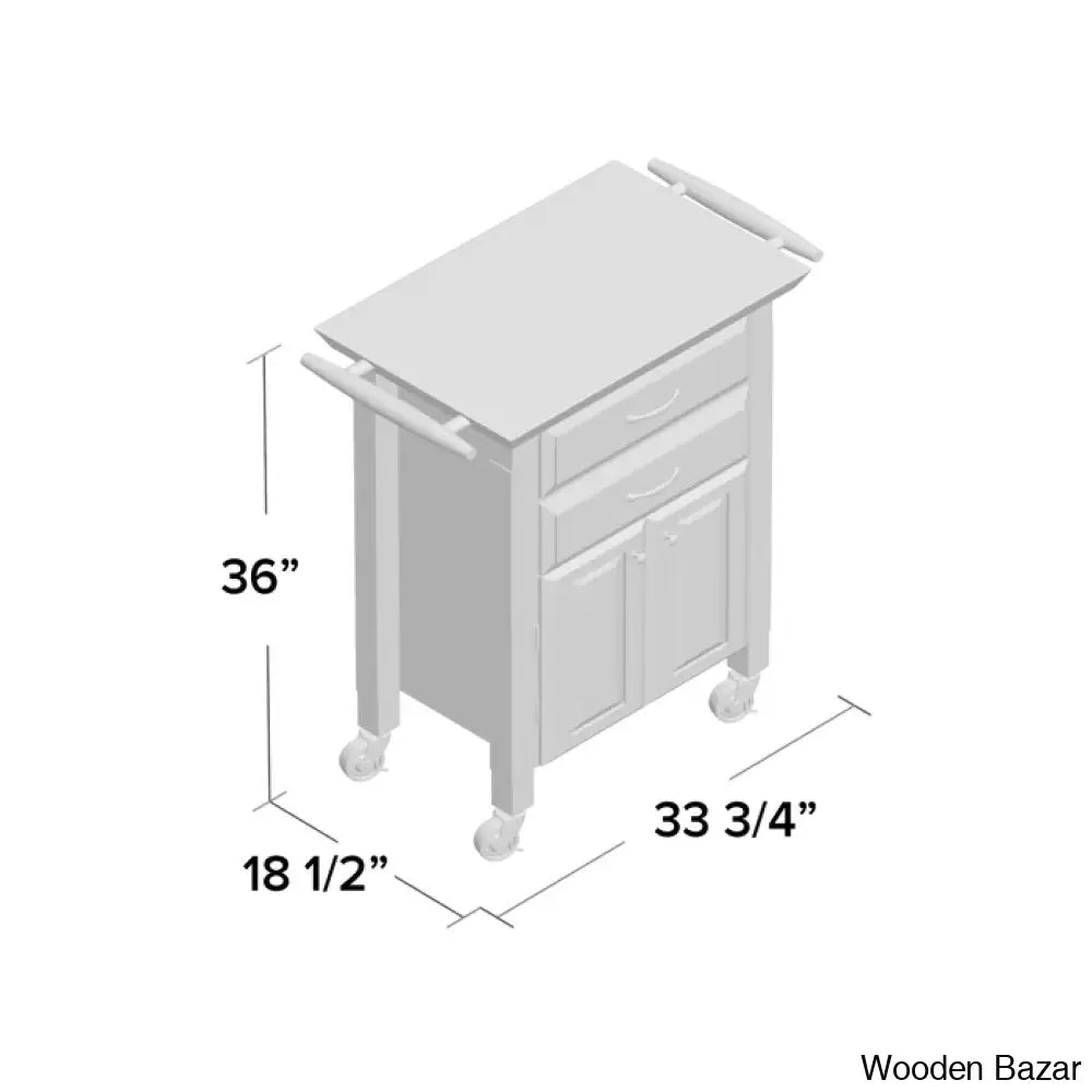 Hamilton Wood Kitchen Cart Trolley Cart Cabinet Kitchen Island With Storage