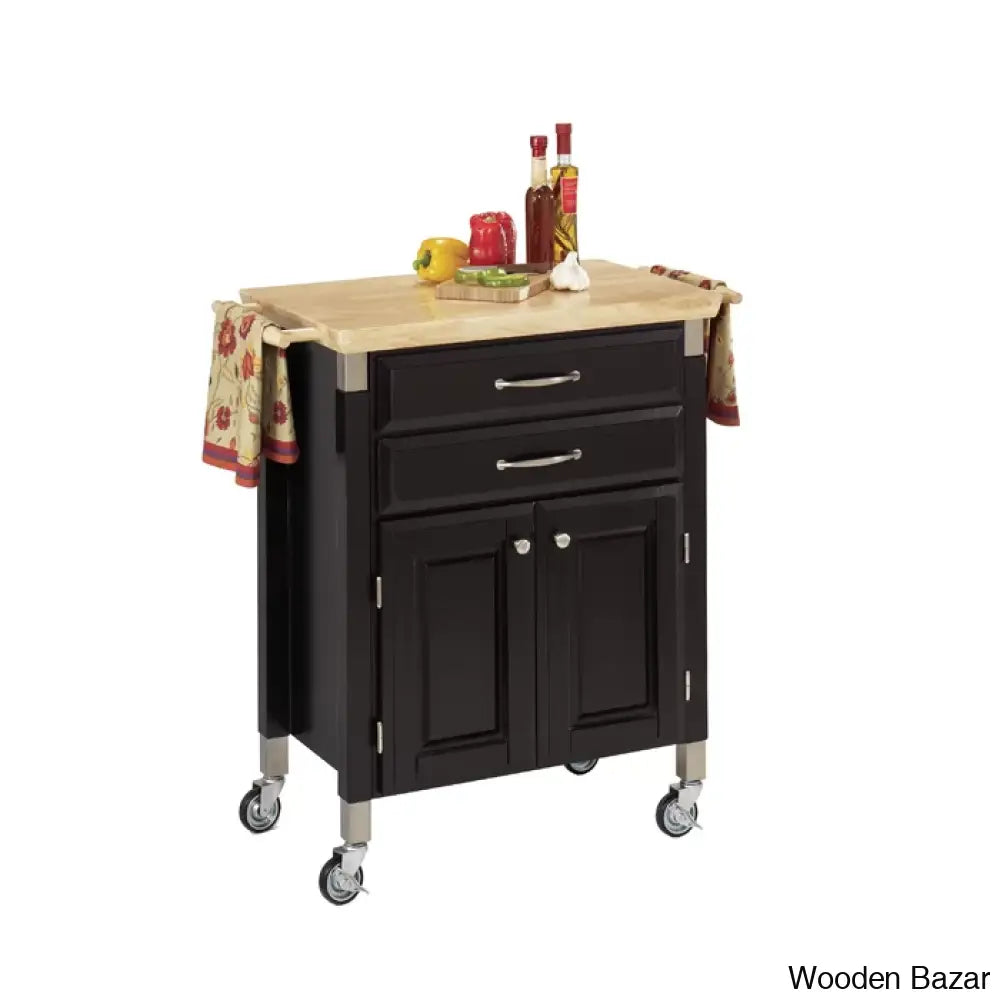 Hamilton Wood Kitchen Cart Trolley Cart Cabinet Kitchen Island With Storage