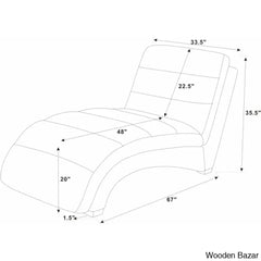 Hamingo New Upholstered Chaise Lounge - Wooden Bazar