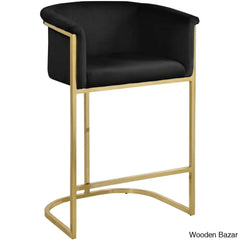 Haniz Upholstered 27’’ Counter Stool With Metal Frame