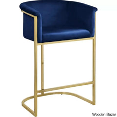 Haniz Upholstered 27’’ Counter Stool With Metal Frame