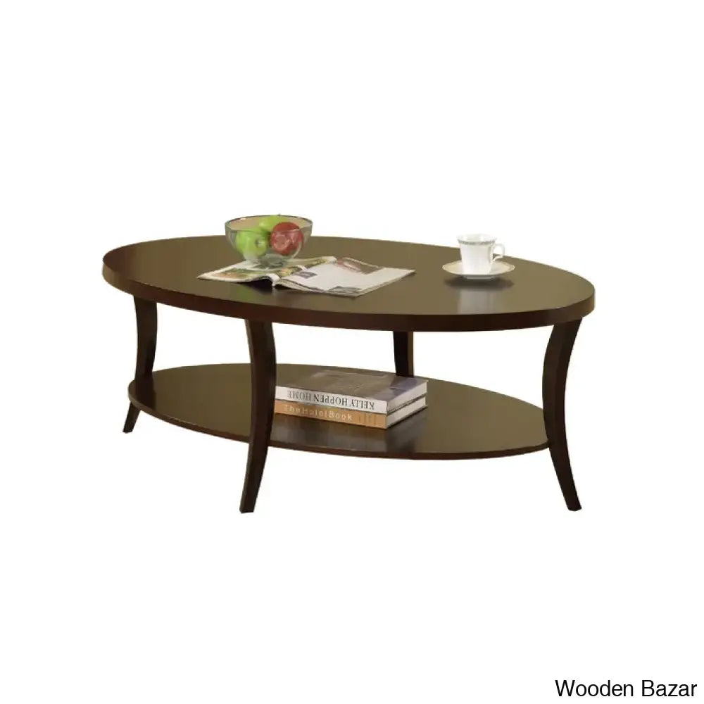 Hansimer Solid Wood Top Coffee And Center Table