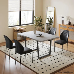 Hardian 4 Seater Rectangular Dining Table Set With Chairs For Kitchen Room