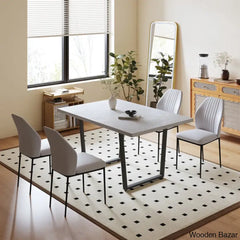Hardian 4 Seater Rectangular Dining Table Set With Chairs For Kitchen Room
