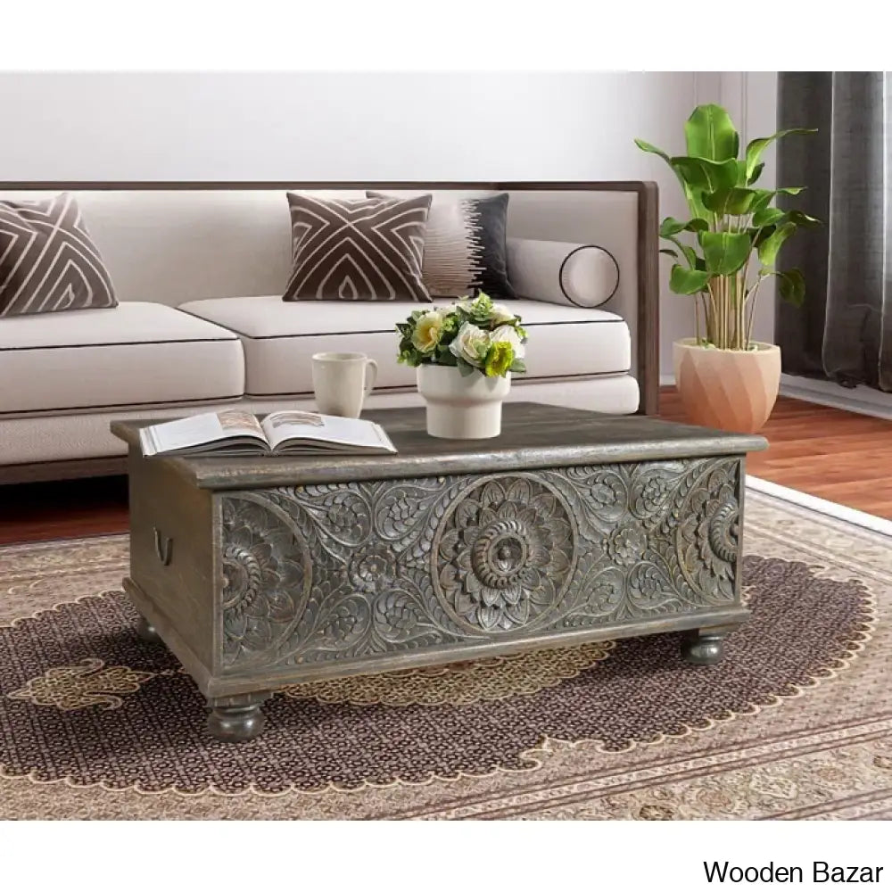 Harleen Solid Wood Coffee And Center Table