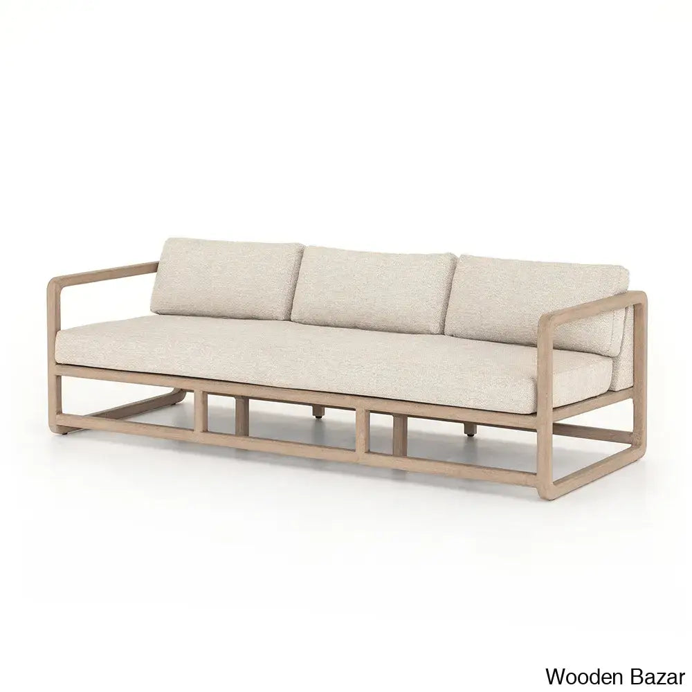 Harper Outdoor Sofa In Solid Wood With Blend Of Functional Elegance And Timeless Design