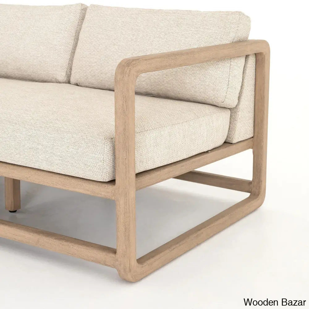 Harper Outdoor Sofa In Solid Wood With Blend Of Functional Elegance And Timeless Design