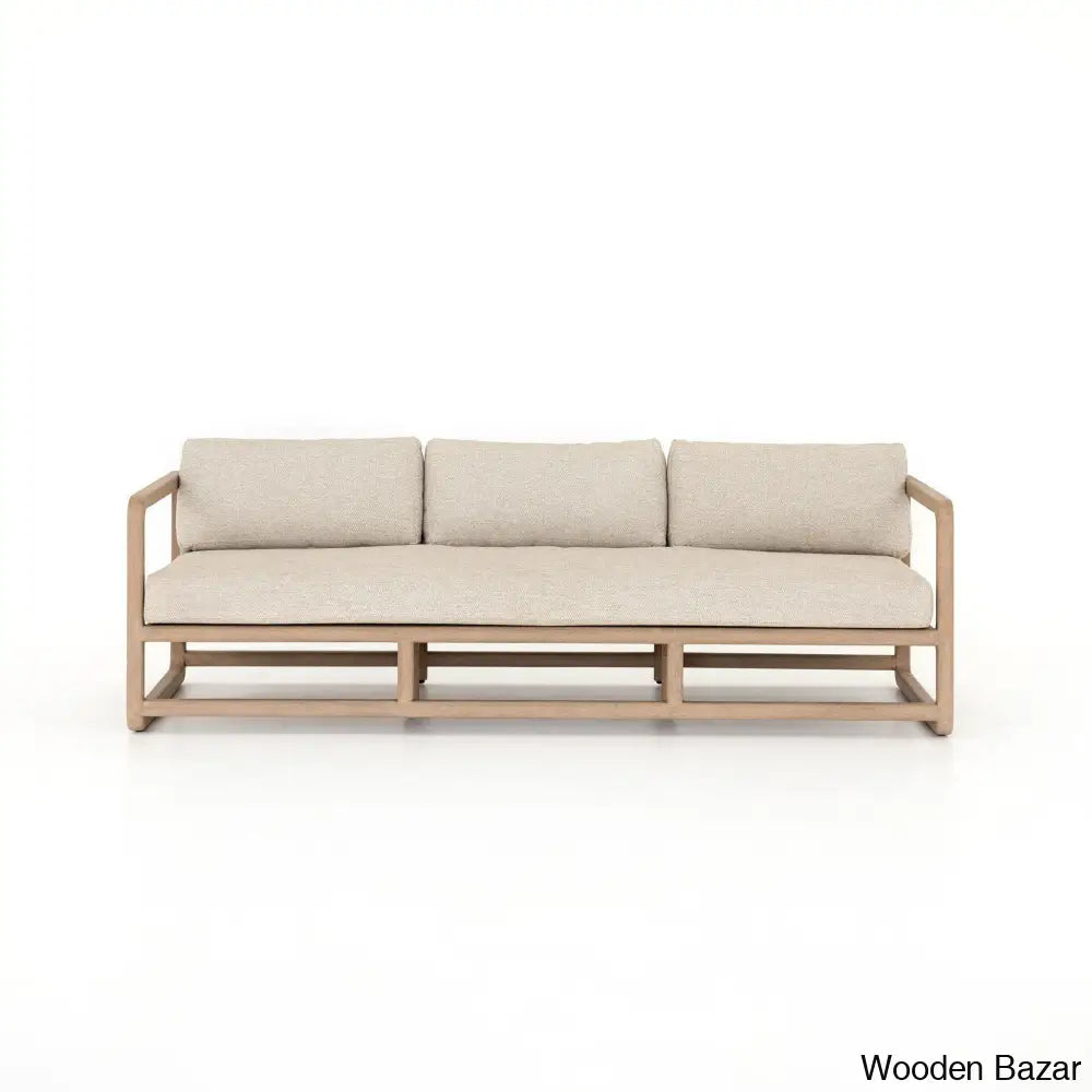 Harper Outdoor Sofa In Solid Wood With Blend Of Functional Elegance And Timeless Design