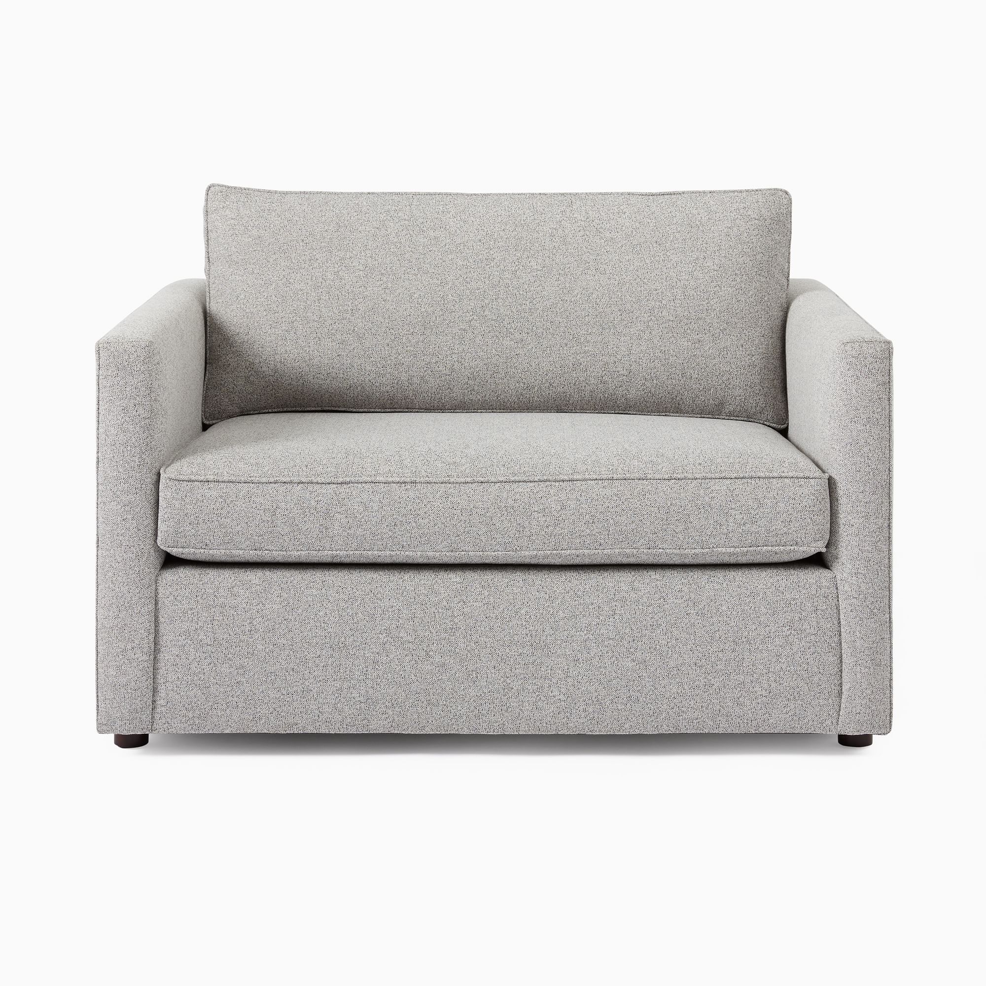 Haprix Oversized Chair and a Half in Soft Gray Upholstery - Wooden bazar