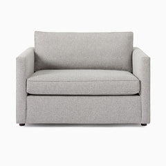 Haprix Oversized Chair and a Half in Soft Gray Upholstery - Wooden bazar