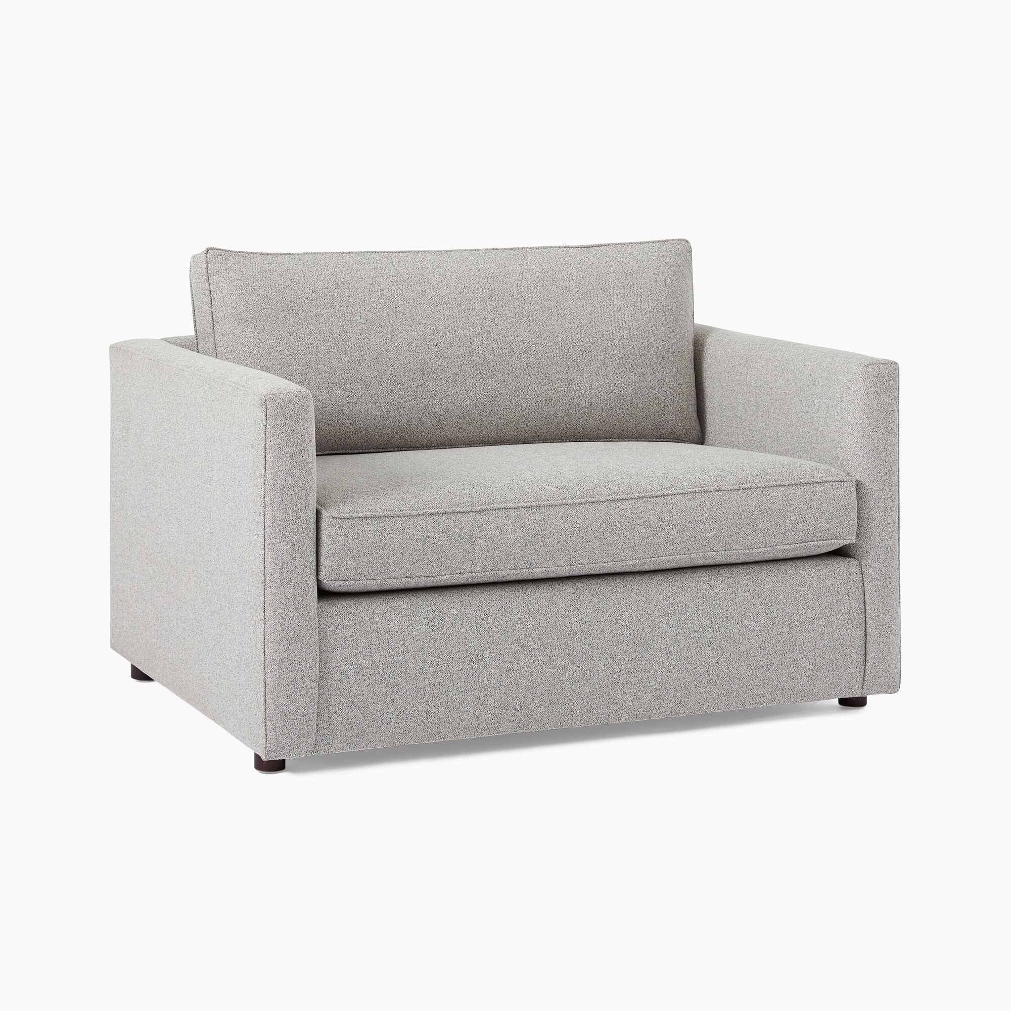 Haprix Oversized Chair and a Half in Soft Gray Upholstery - Wooden bazar