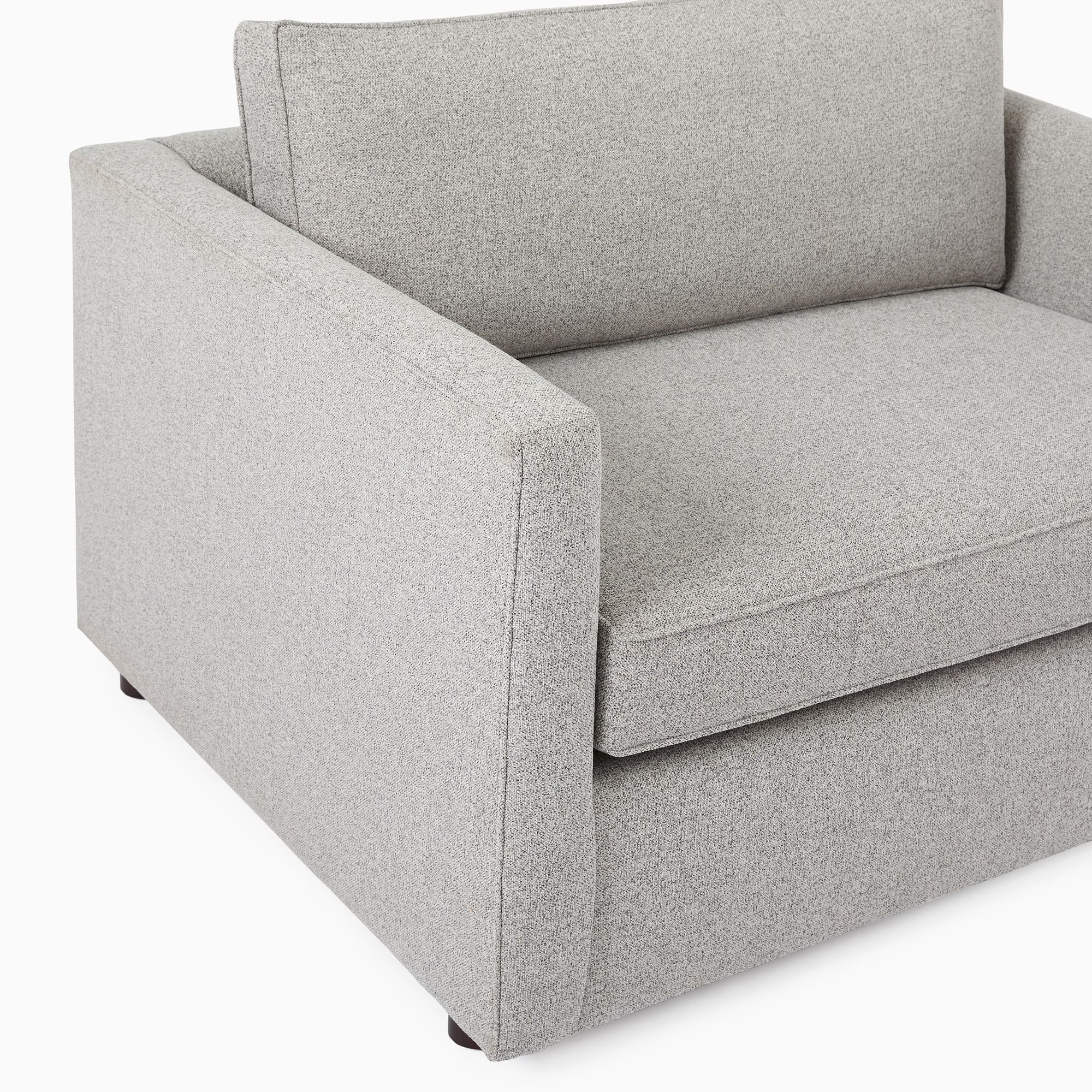 Haprix Oversized Chair and a Half in Soft Gray Upholstery - Wooden bazar