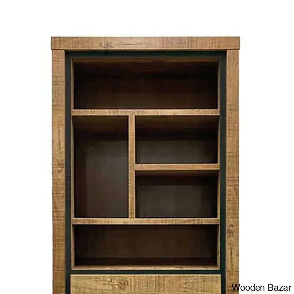 Hart Modern Functional Elegance Natural Vibes Bookshelf - Wooden Bazar