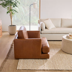 Leather Chair and a Half - Wooden bazar