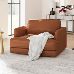 Leather Chair and a Half - Wooden bazar