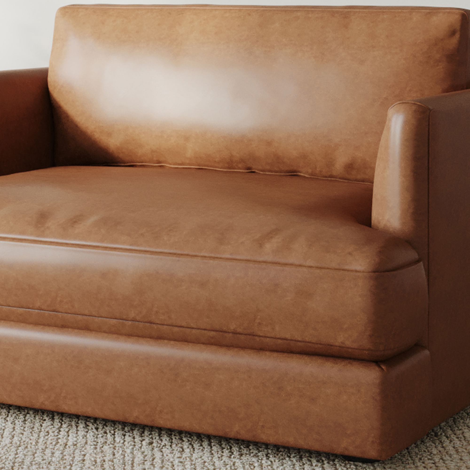 Leather Chair and a Half - Wooden bazar