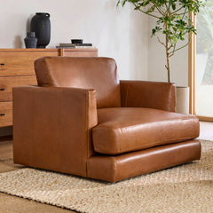 Leather Chair and a Half - Wooden bazar