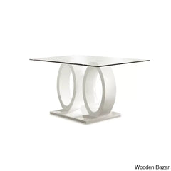 Herry New 4 Seater Pedestal Dining Table Set - Wooden Bazar