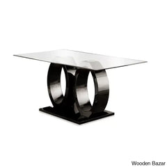 Herry New 4 Seater Pedestal Dining Table Set - Wooden Bazar