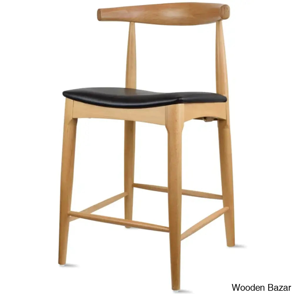 Hialmaro Swivel Counter And Bar Height Stool Farmhouse Open Back Padded Cushion Wood Kitchen Chairs