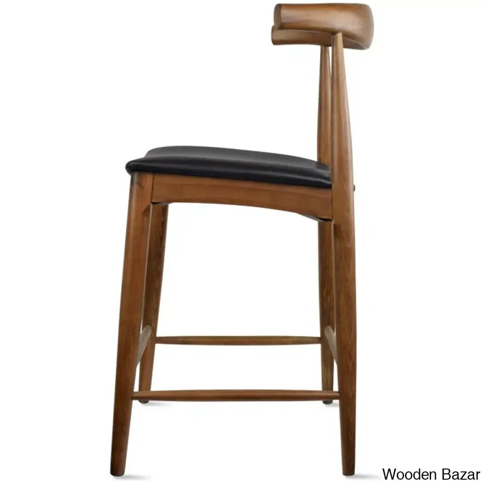 Hialmaro Swivel Counter And Bar Height Stool Farmhouse Open Back Padded Cushion Wood Kitchen Chairs