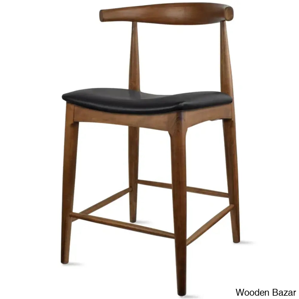 Hialmaro Swivel Counter And Bar Height Stool Farmhouse Open Back Padded Cushion Wood Kitchen Chairs