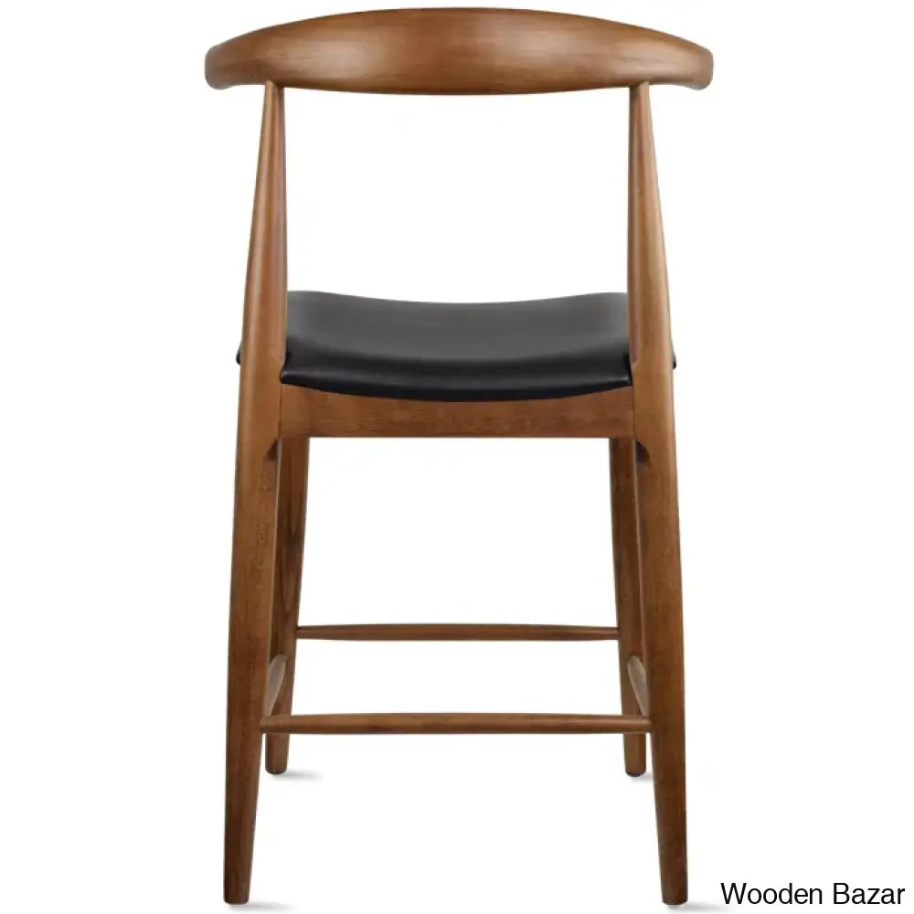 Hialmaro Swivel Counter And Bar Height Stool Farmhouse Open Back Padded Cushion Wood Kitchen Chairs