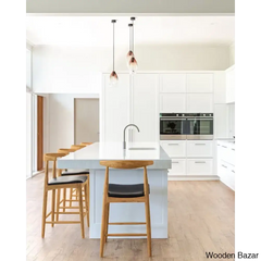 Hialmaro Swivel Counter And Bar Height Stool Farmhouse Open Back Padded Cushion Wood Kitchen Chairs