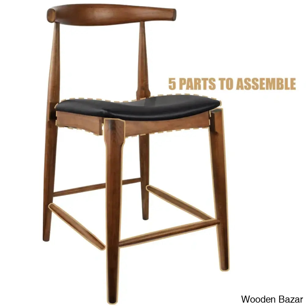 Hialmaro Swivel Counter And Bar Height Stool Farmhouse Open Back Padded Cushion Wood Kitchen Chairs