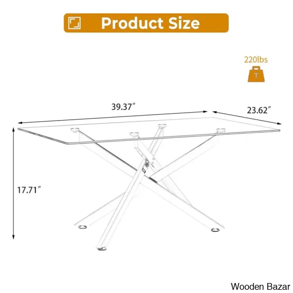 Hidemia Glass Top Coffee And Center Table