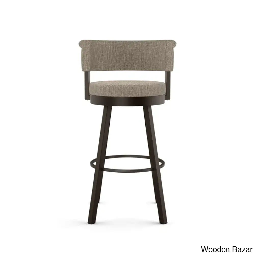 Highgatey Swivel Upholstered Counter And Bar Stool With Metal Frame